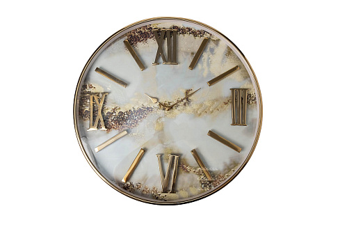Часы настенные с разводами цвет золото 51см Garda Decor 79MAL-5846-51G 