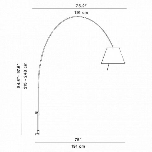Настенный светильник Luceplan D13 Lady Costanza D13Ea i