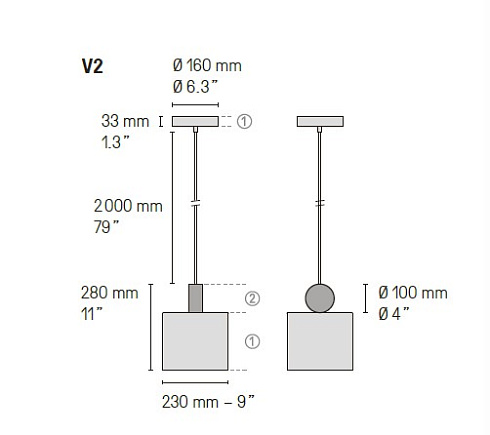 Подвесной светильник CVL Luminaires CALE(E) V2 satin brass CALE(E) V2+SB/SG
