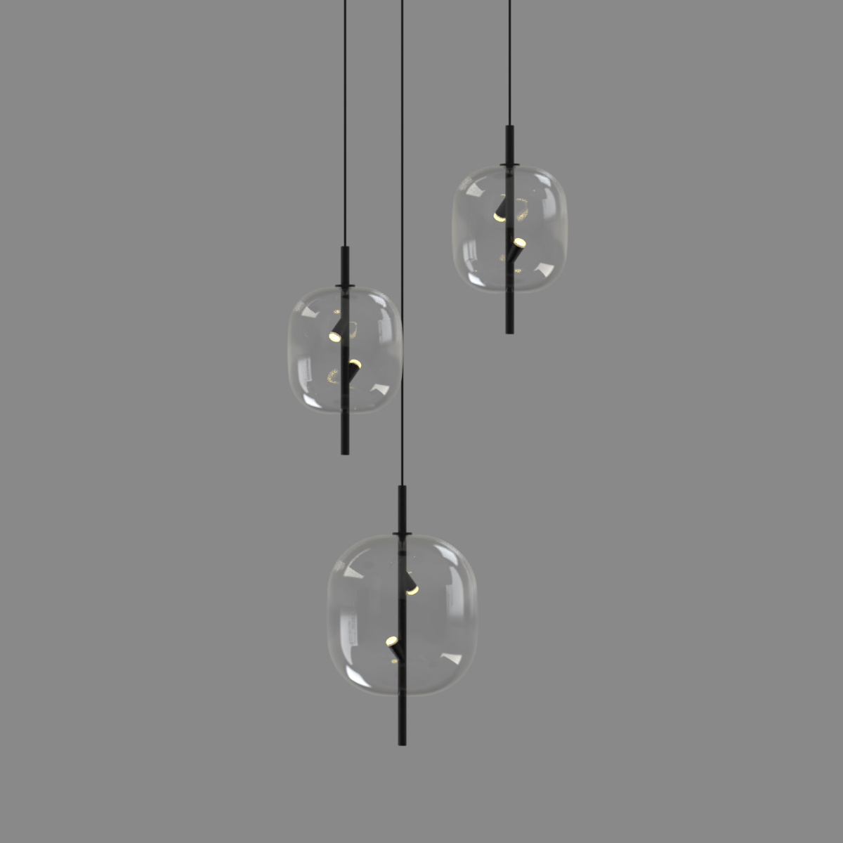 Подвесной светильник 10018P/1 black/clear