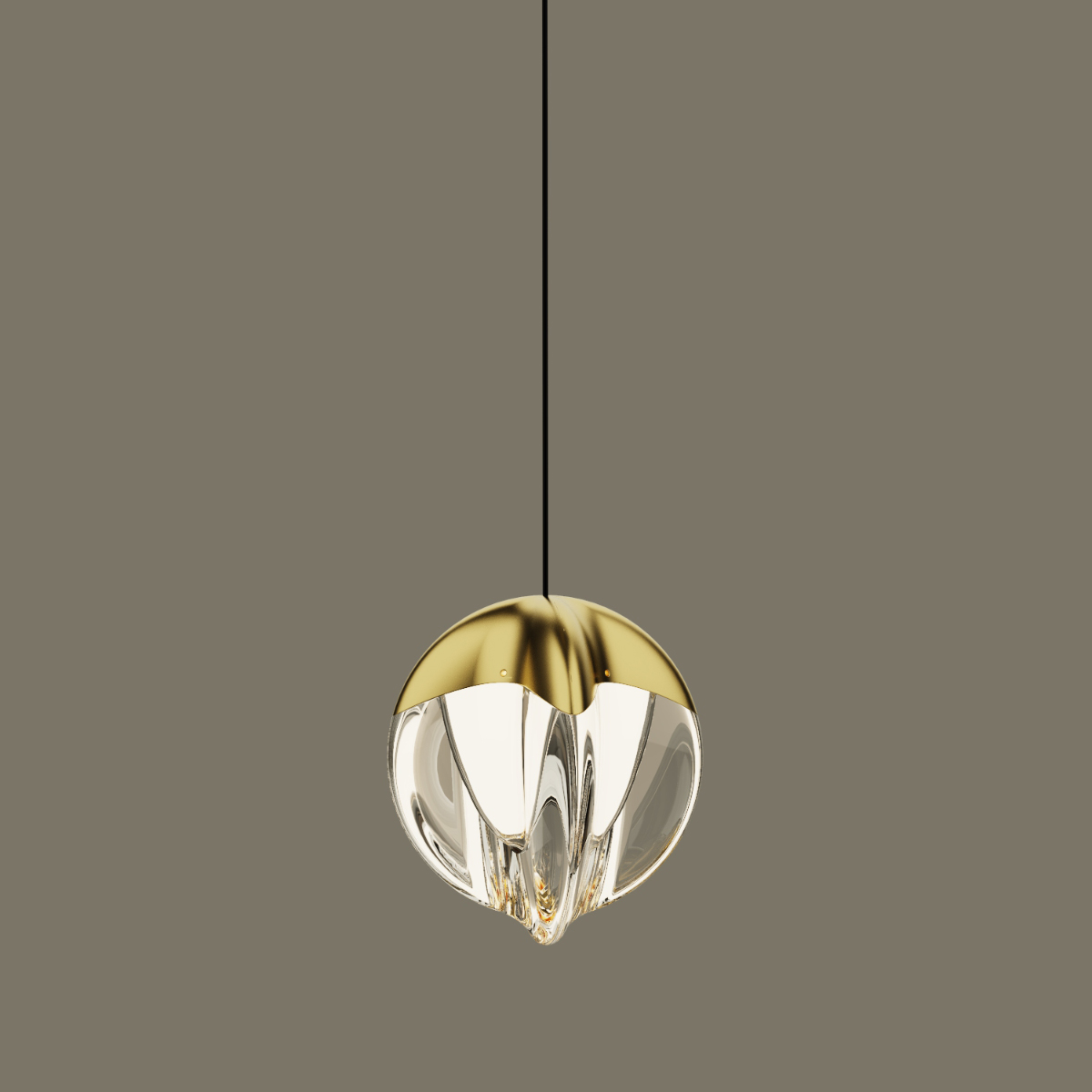Подвесной светильник MD24001033-1A gold/clear