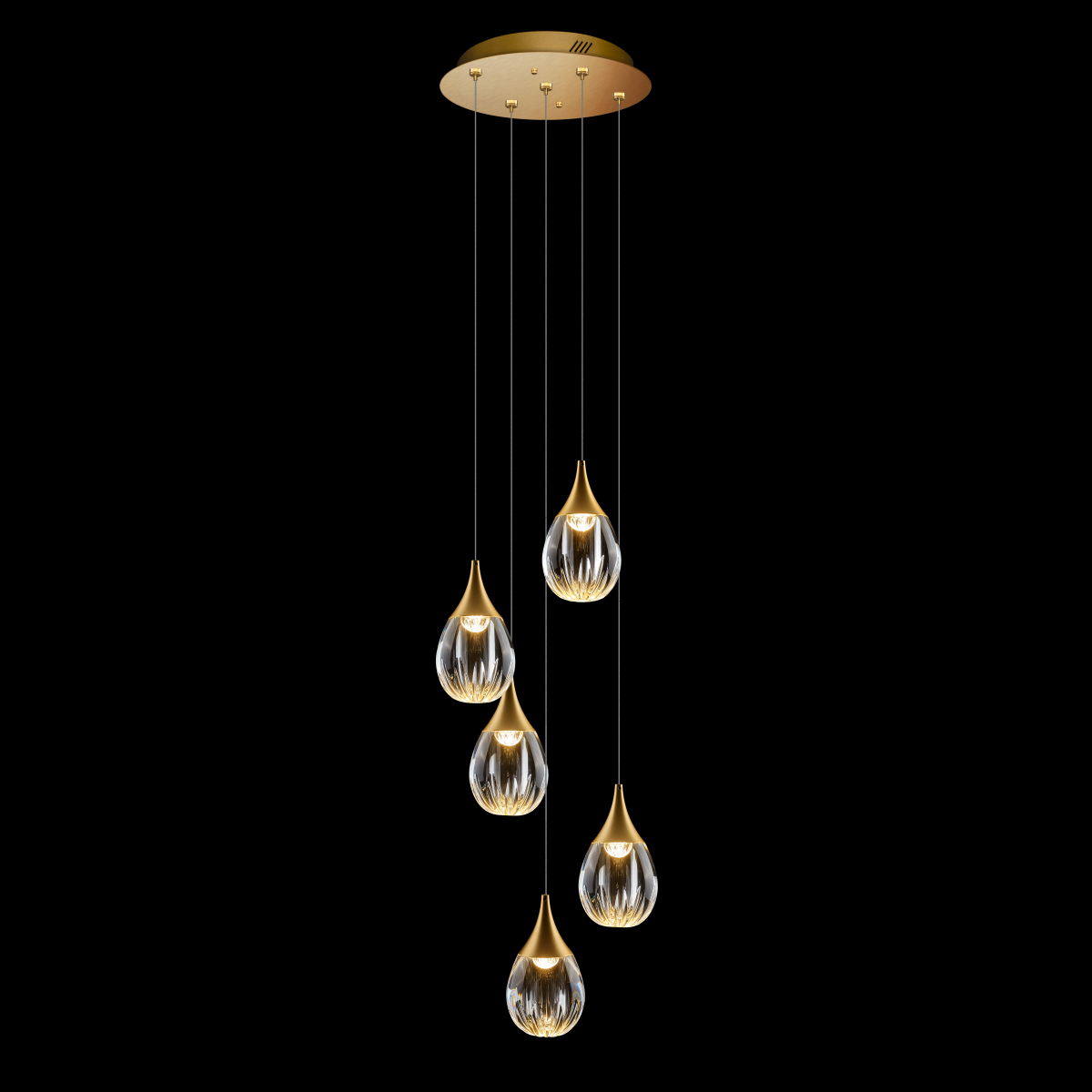 Подвесной светильник MD24001004-5A gold/clear