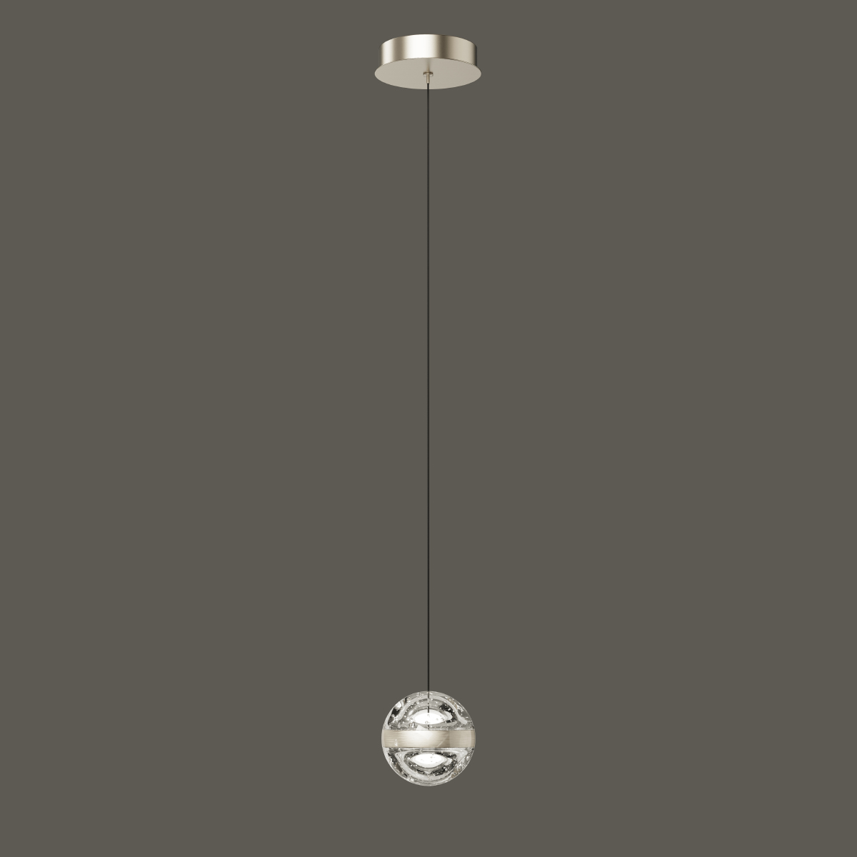 Подвесной светильник MD23030088-1A nickel/clear