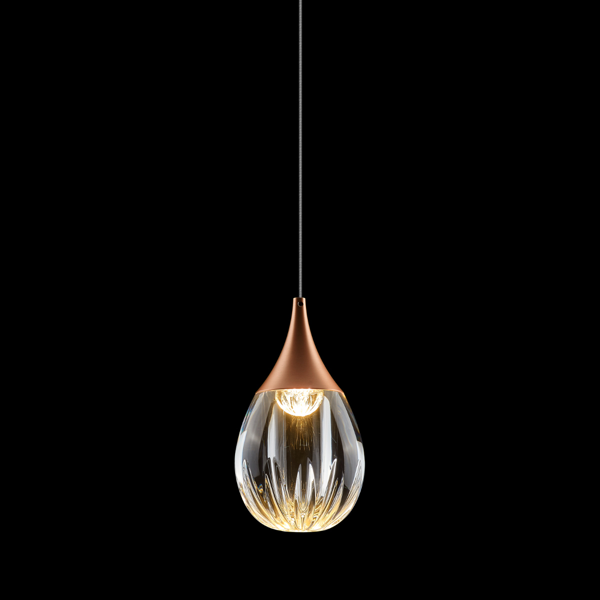 Подвесной светильник MD24001004-1A copper/clear