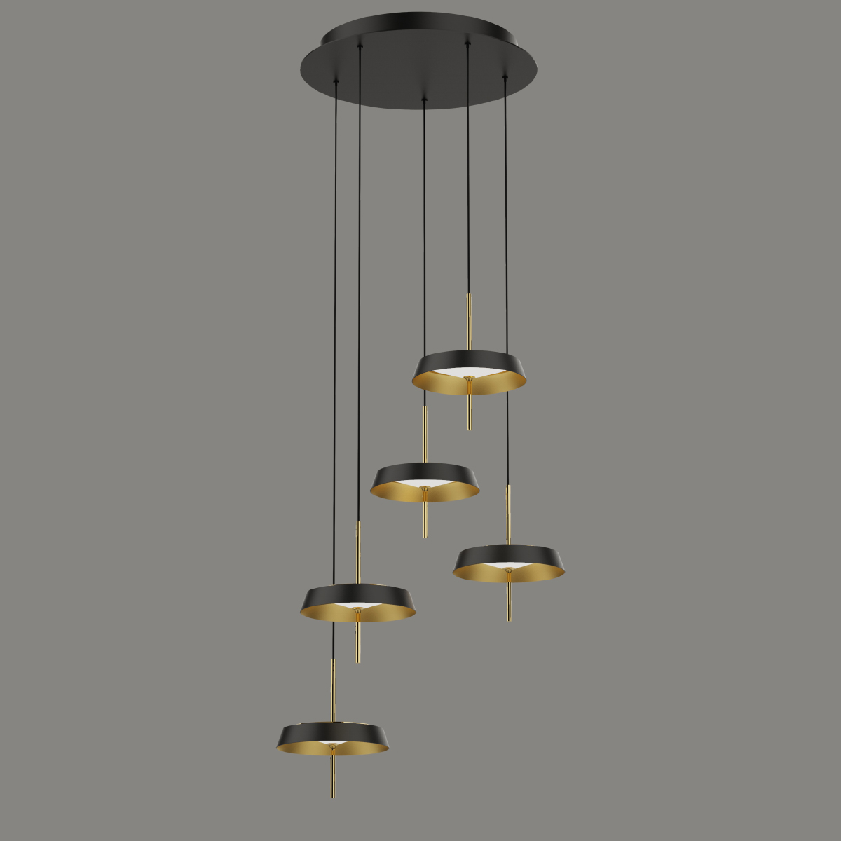 Подвесной светильник MD18001061-5A black/gold