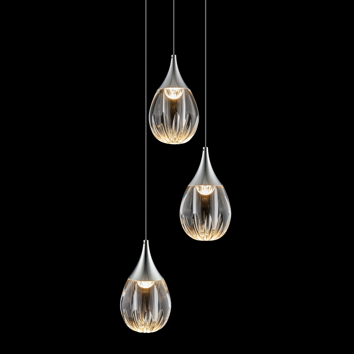 Подвесной светильник MD24001004-3A chrome/clear