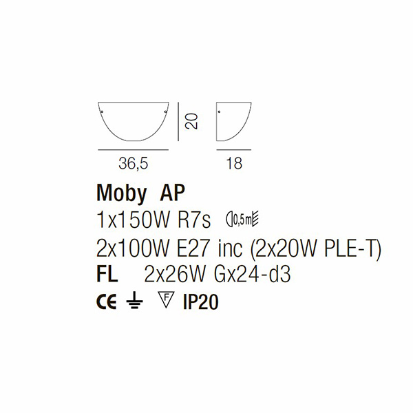 Бра AP MOBY VE
