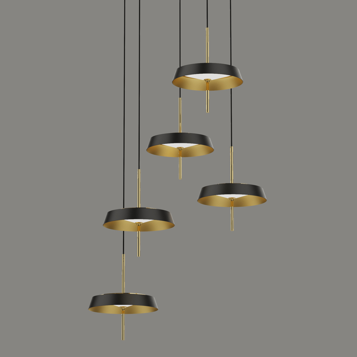 Подвесной светильник MD18001061-5A black/gold