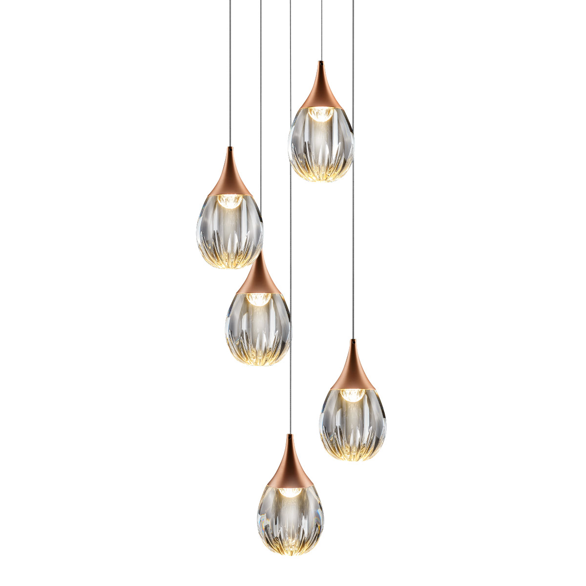 Подвесной светильник MD24001004-5A copper/clear