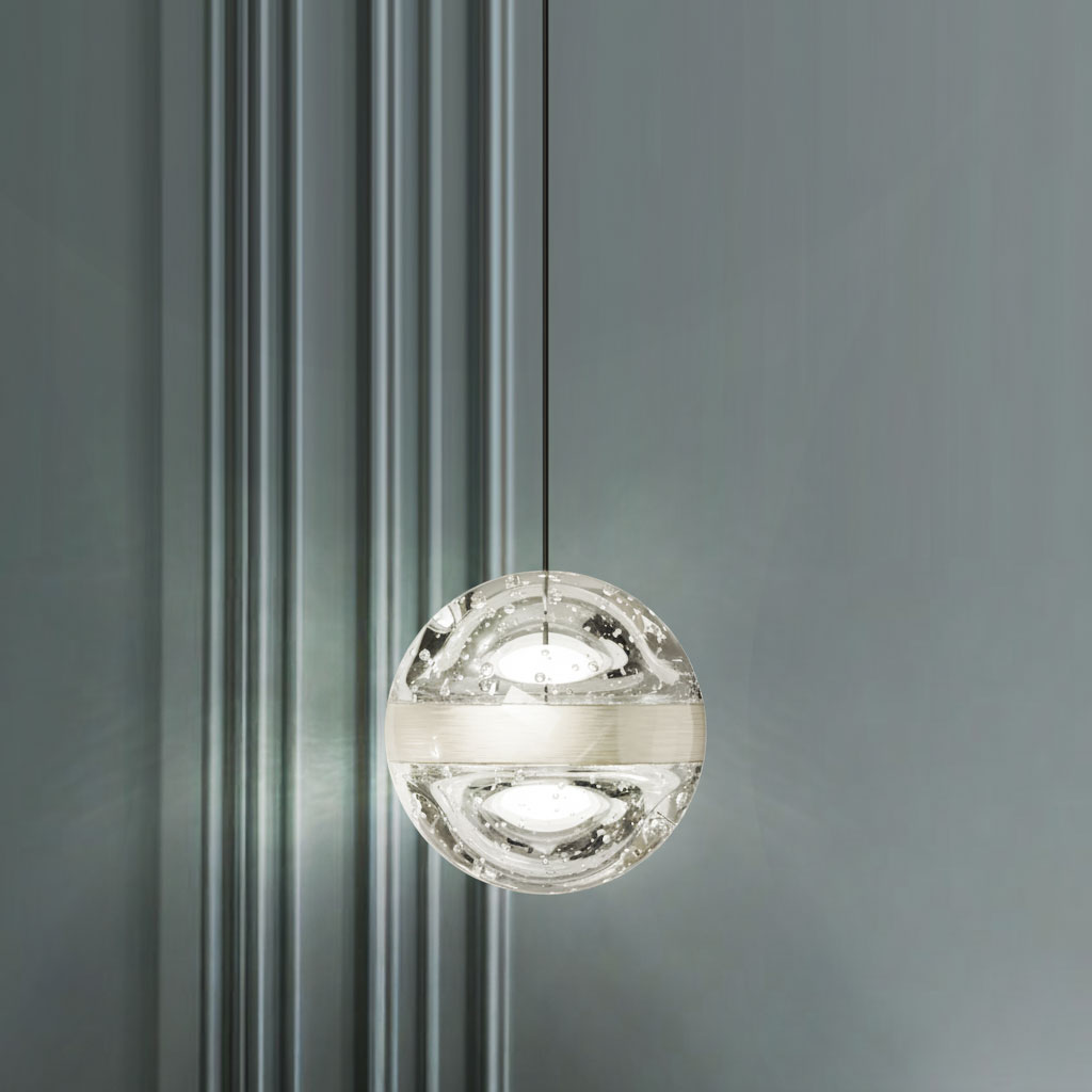 Подвесной светильник MD23030088-1A nickel/clear