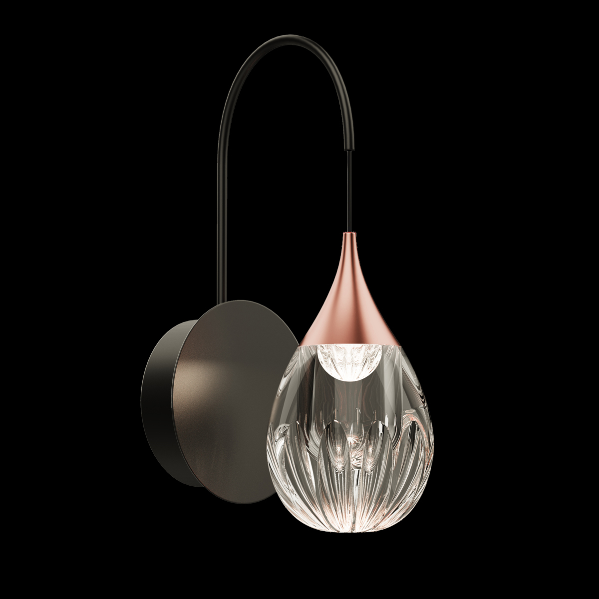 Бра MB24001004-1A copper/clear