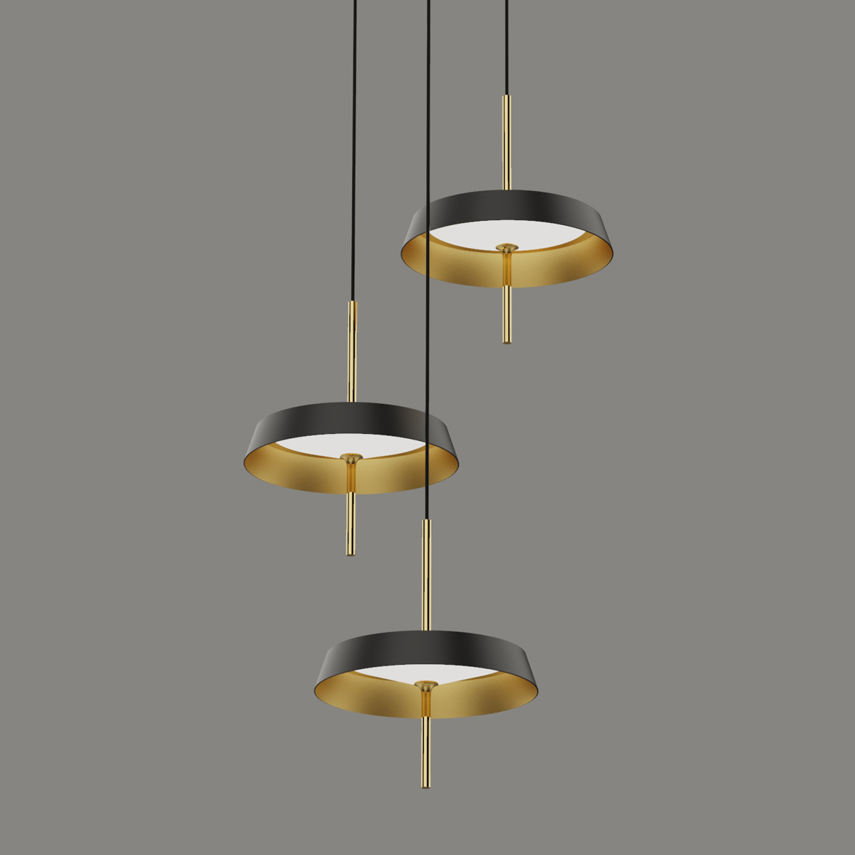 Подвесной светильник MD18001061-3B black/gold