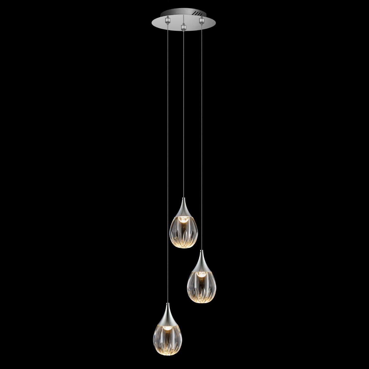 Подвесной светильник MD24001004-3A chrome/clear