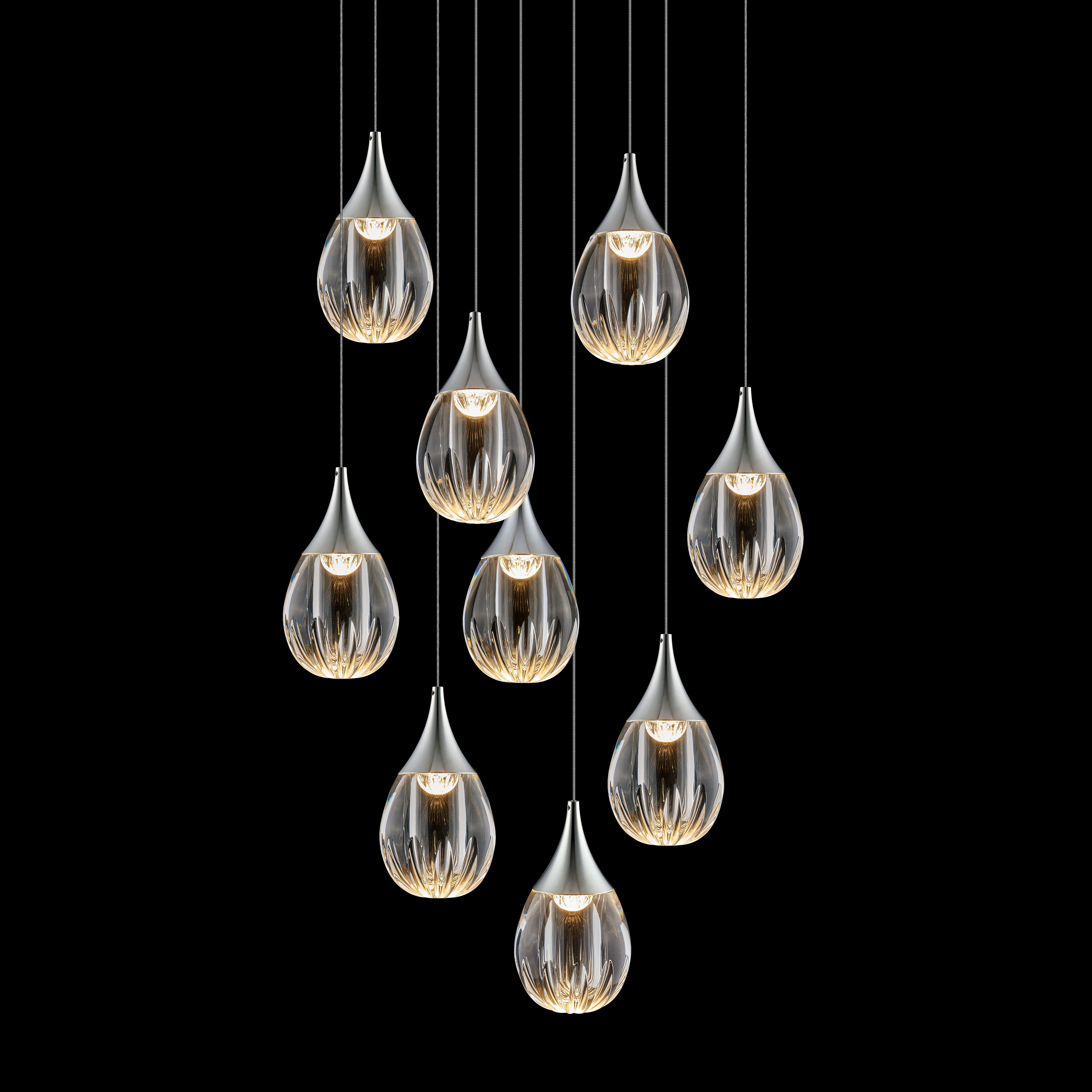 Подвесной светильник MD24001004-9A chrome/clear