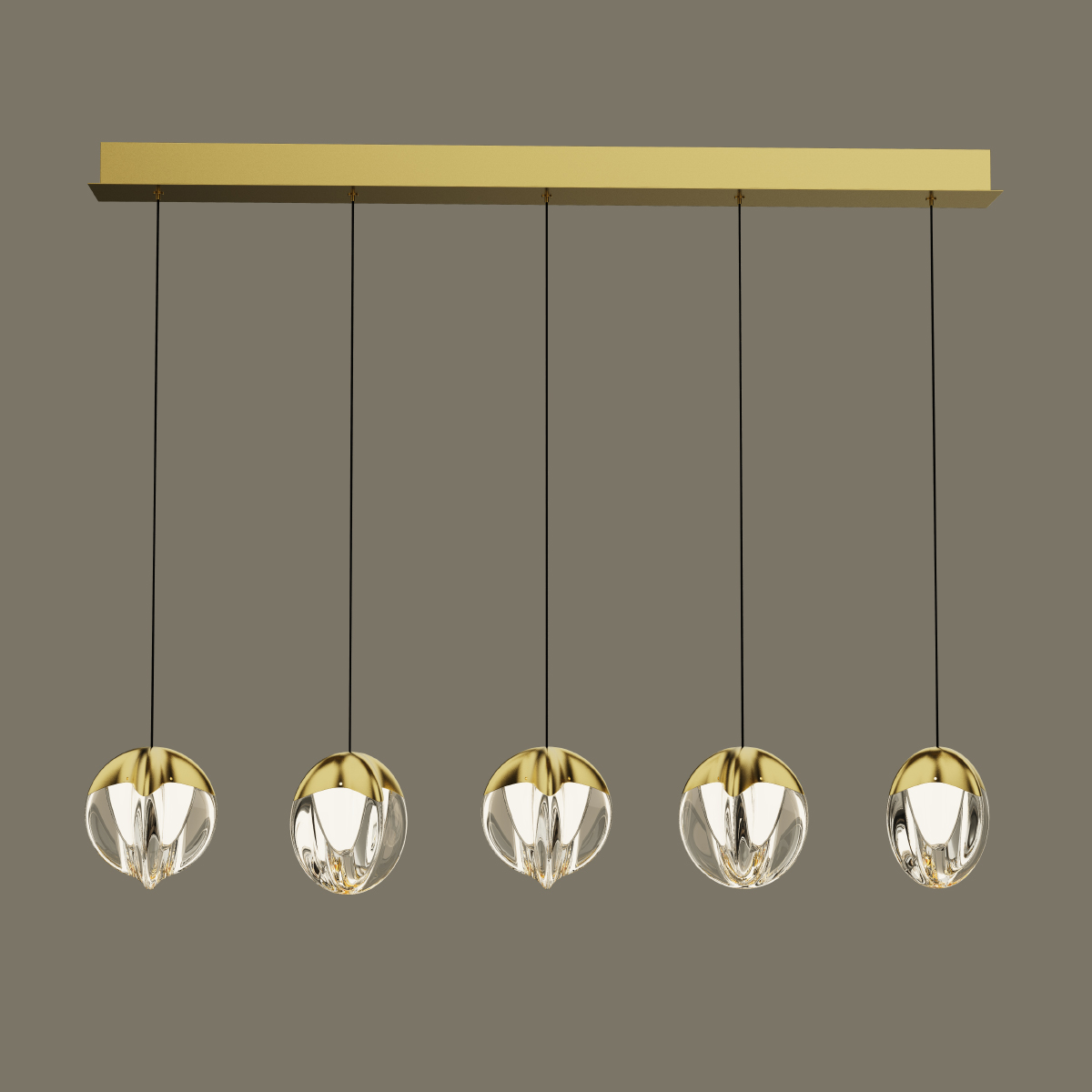 Подвесной светильник MD24001033-5B gold/clear