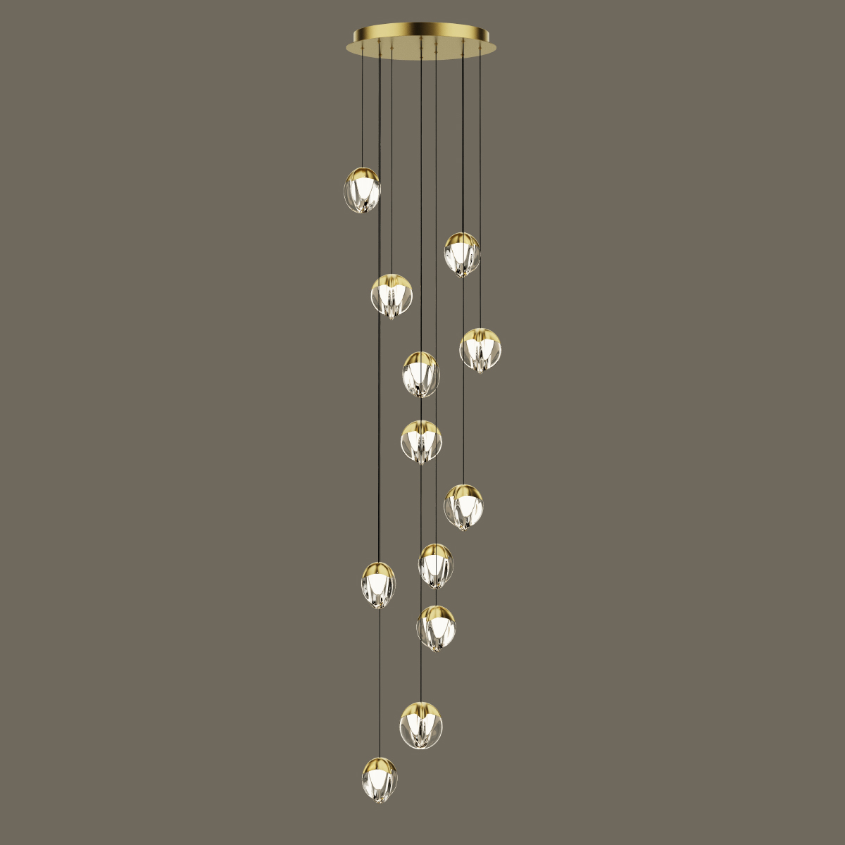 Подвесной светильник MD24001033-12A gold/clear