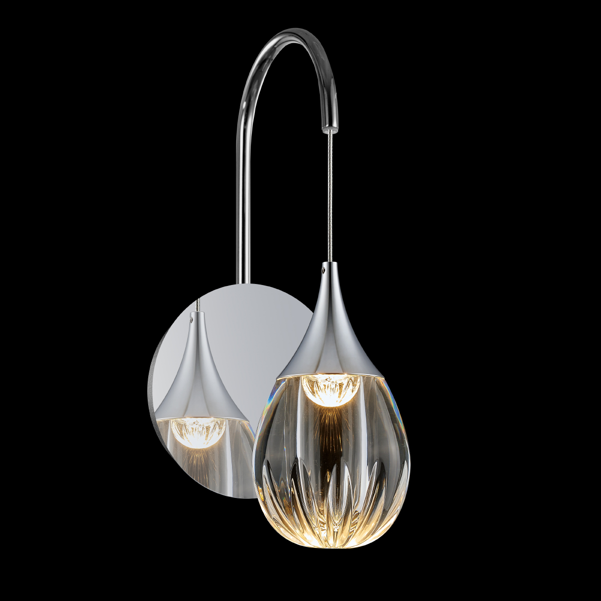 Бра MB24001004-1A chrome/clear