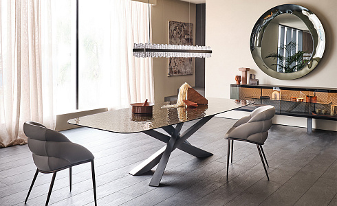 Обеденный стол Cattelan Italia Lancer Moonglass Lancer Lancer Moonglass+GFM18