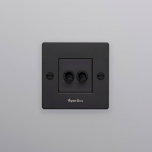 Выключатель Buster and Punch 1G / Cross / With B+P Logo / Black  Switches CTK-143458