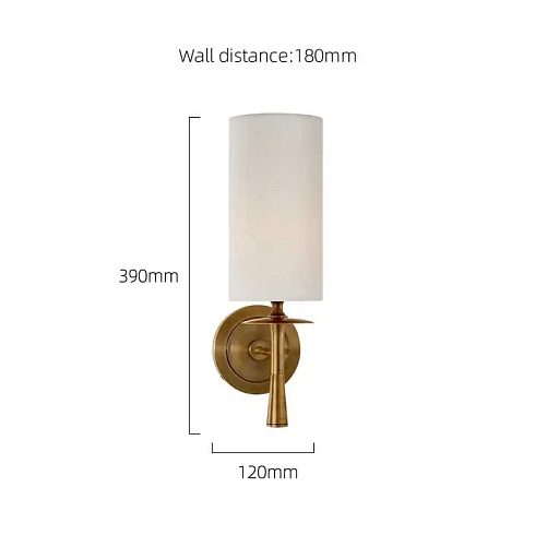 Настенный светильник Delight Collection MT8865-1W brass Wall lamp