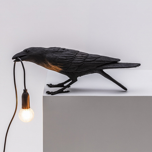 Настольная лампа Seletti Bird Playing Black Bird Lamp 14736