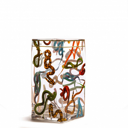 Ваза Seletti Snakes Big Toiletpaper Glass Vase 14151