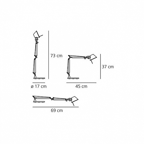 Настольная лампа Artemide A011810 Tolomeo Micro