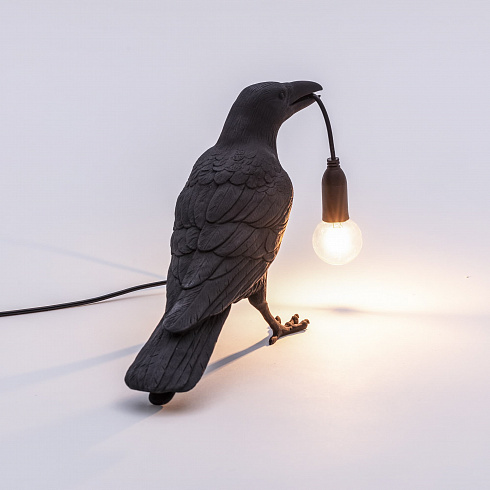 Настольная лампа Seletti Bird Waiting Black Bird Lamp 14735