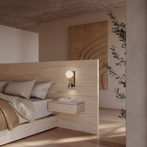 Настенный светильник Aromas del Campo Tea Grey/Brown Tea A1337/2+metallic grey/brown