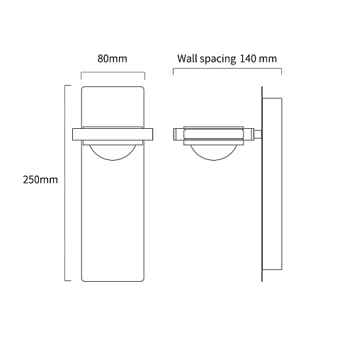 Настенный светильник Delight Collection MT9108-1W gun black Wall lamp