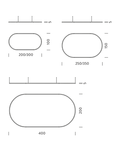 Подвесной светильник ILTI LUCE Zirkol Oval 103W 4000K Dali Black  Zirkol BZRO16A30G15NNE