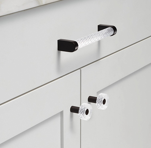 Ручка-кнопка Restoration Hardware Lambeth Knurled Crystal d.3.2 Polished Chrome Lambeth Knurled Crystal 10115522 CHR