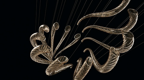 Потолочный светильник Barovier & Toso 7324 Swing 7324/EK/CL