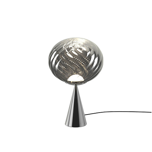 Настольная лампа Tom Dixon Whirl Cone Fat Silver/silver LED Whirl WHS01CH-TUN02M2