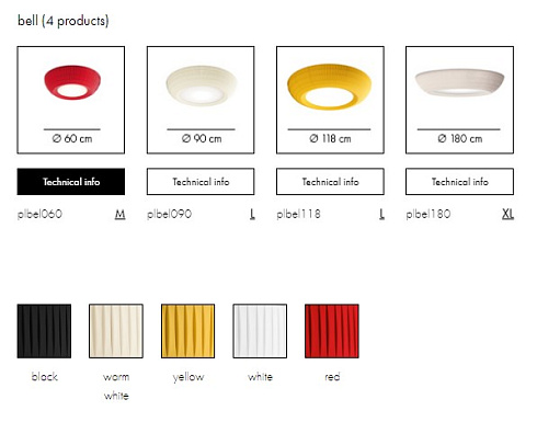 Потолочный светильник Axo Light Bell 90 warm white Bell PLBEL090E27BWXX