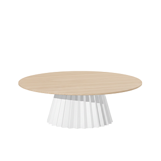 Plisse H30 D70 White Pearl / veneered Stained Natural