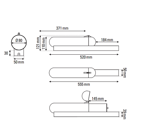 Настольная лампа DCW Editions ISP Nero Marquina  ISP BR-BL-MA
