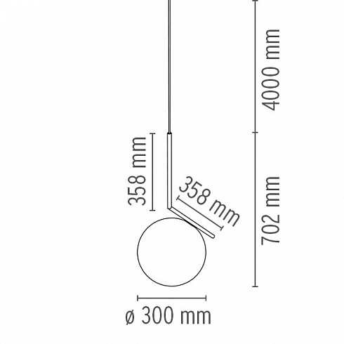 Подвесной светильник Flos IC Lights S2 black Ic Lights F3176030