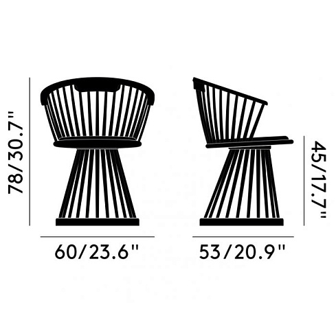 Стул Tom Dixon Fan Black Fan FAD01BL