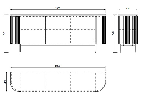 Комод Scala см Garda Decor 77IP-CH2072 