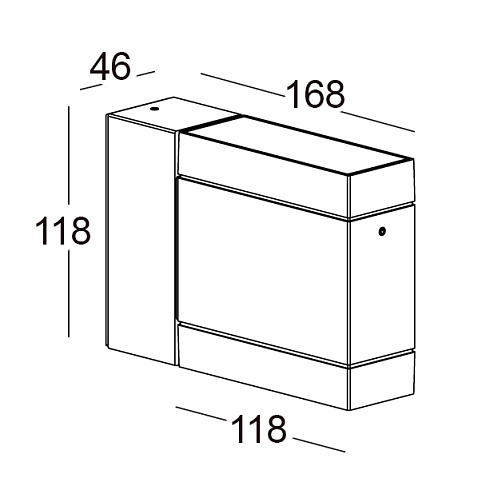 Настенный светильник AUGENTI Modo 3.5W 2700K 4 on/off Modo 603W1/HP70BB