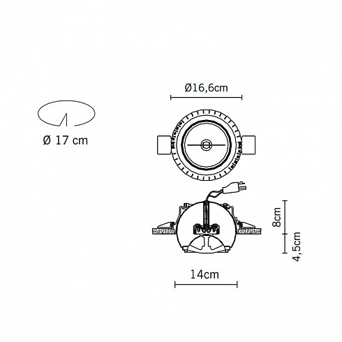 Встраиваемый светильник Fabbian F19F6001 Tools