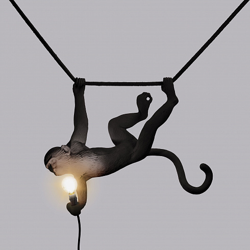 Подвесной светильник Seletti The Monkey Lamp Swing Black Monkey Lamp 14916