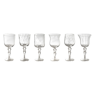 Diseguale Transparent set of 6