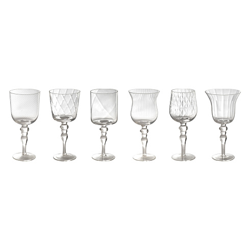 Набор бокалов Bitossi Home Diseguale Transparent set of 6 Diseguale MCV02001