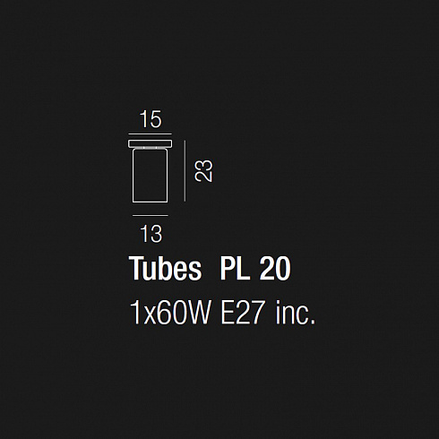 Потолочный светильник Vistosi PL TUBES 20 FU NI TUBES