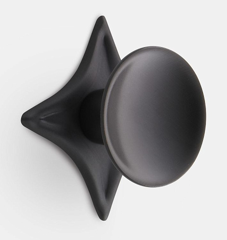 Ручка-кнопка Rejuvenation Dish with Star Backplate d3.8cm Aged Brass Dish 8297993