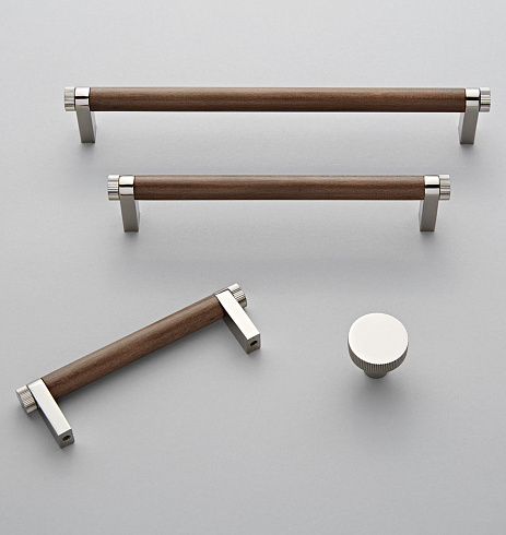 Ручка-скоба Rejuvenation West Slope Wood L.10.2 Walnut and Aged Brass West Slope 7233565 (C2335)