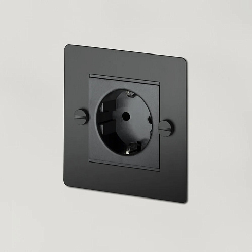 Розетка Buster and Punch 1G black Sockets UK UK-MG-CO-1G-BL-A