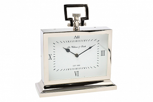 Часы настольные цвет хром  H27см Garda Decor 79MAL-5286-26NI 